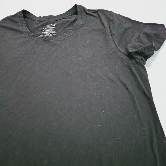Time And Tru Womens T-Shirt Black Size 2X Cotton Blend Short Sleeve Pullover - Picture 7 of 12